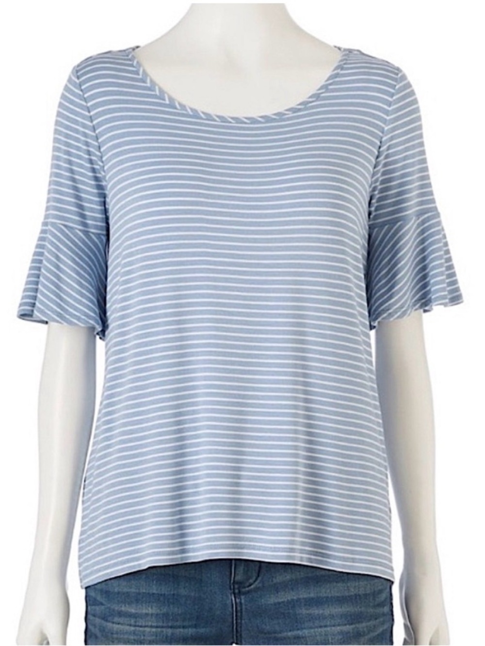 LC Lauren Conrad Stripe Tie Back Tee | XL